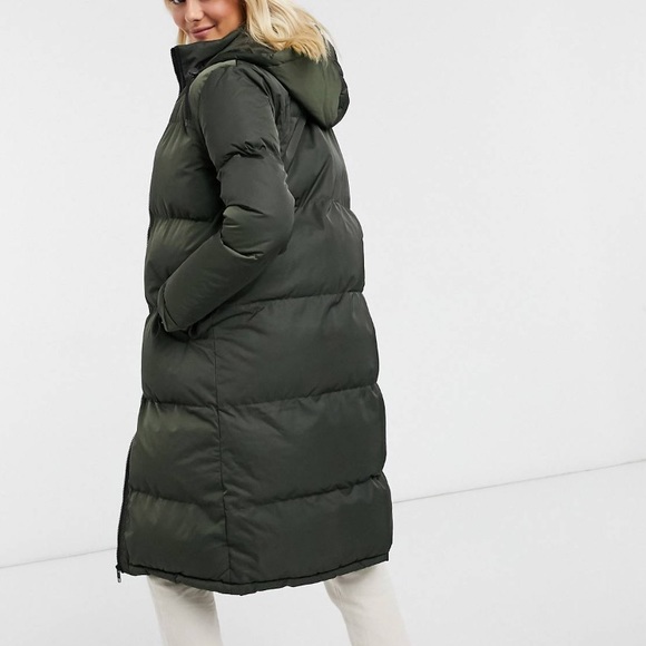 ASOS- olive green puff jacket - Picture 2 of 2